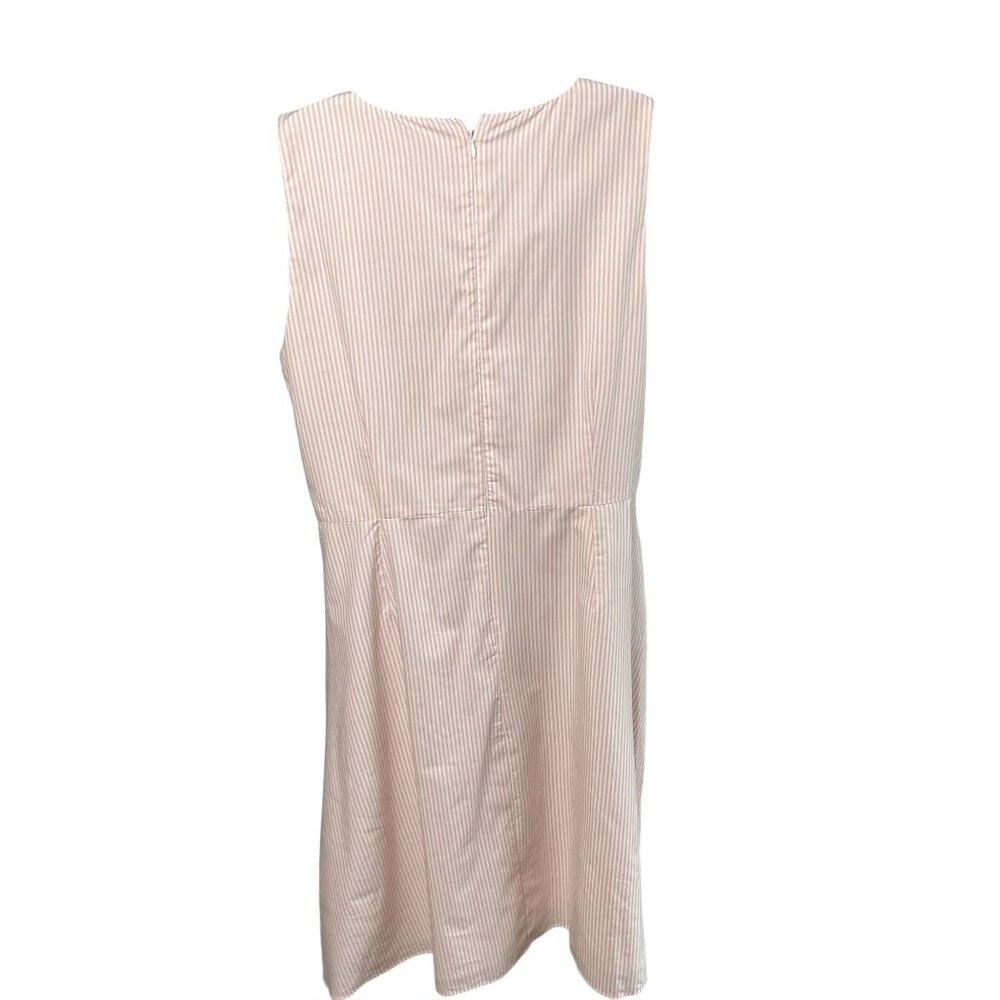 Ann Taylor Factory Womans Dress Stripe Pink White Sleeveless Plus Size 16 c - Picture 7 of 11
